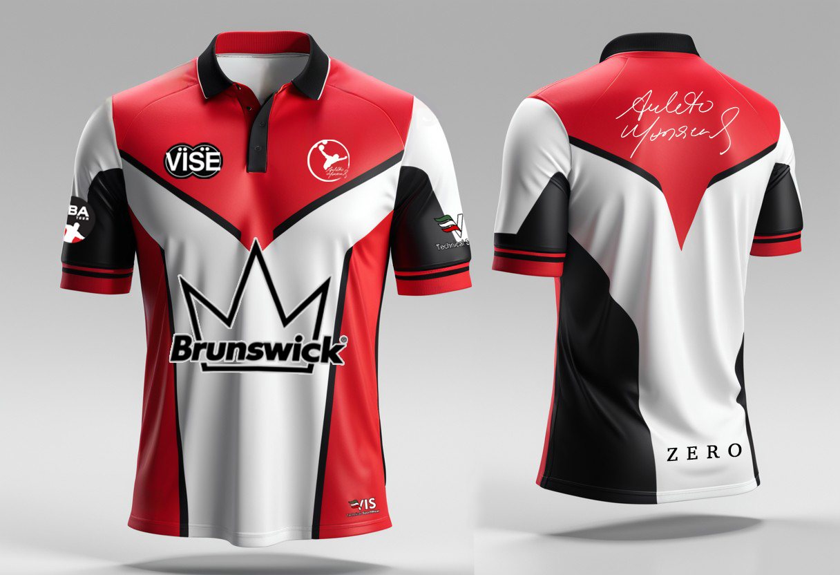 Bowling jersey designed for Amleto Monacelli — 2024 · Brunswick / VIS — front and back
