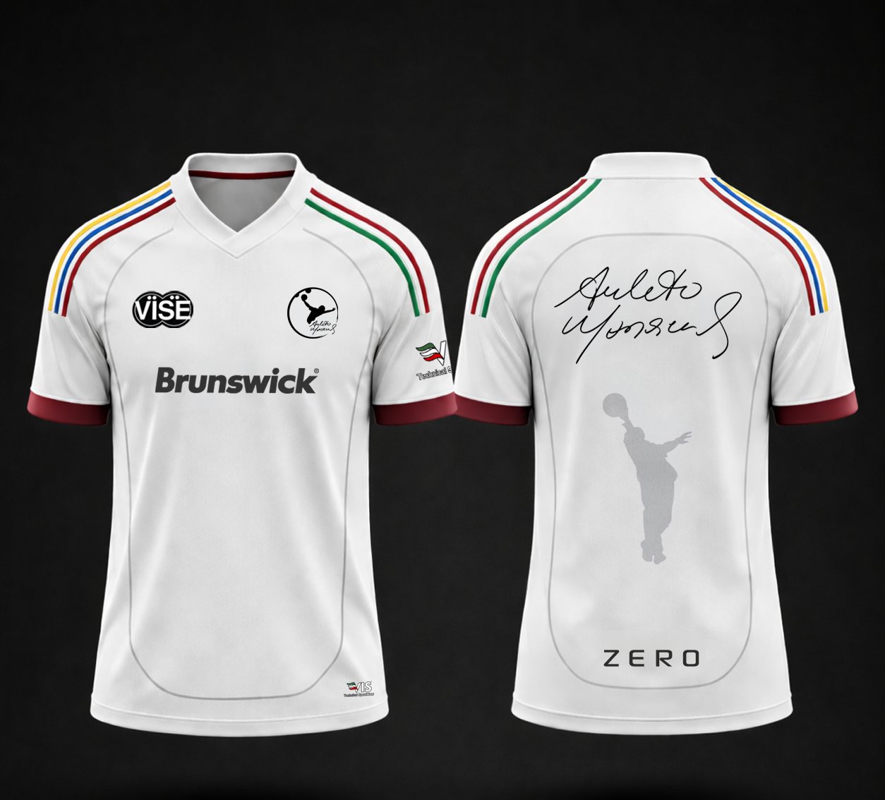 Bowling jersey designed for Amleto Monacelli — 2026 · Venezuela colourway — front and back