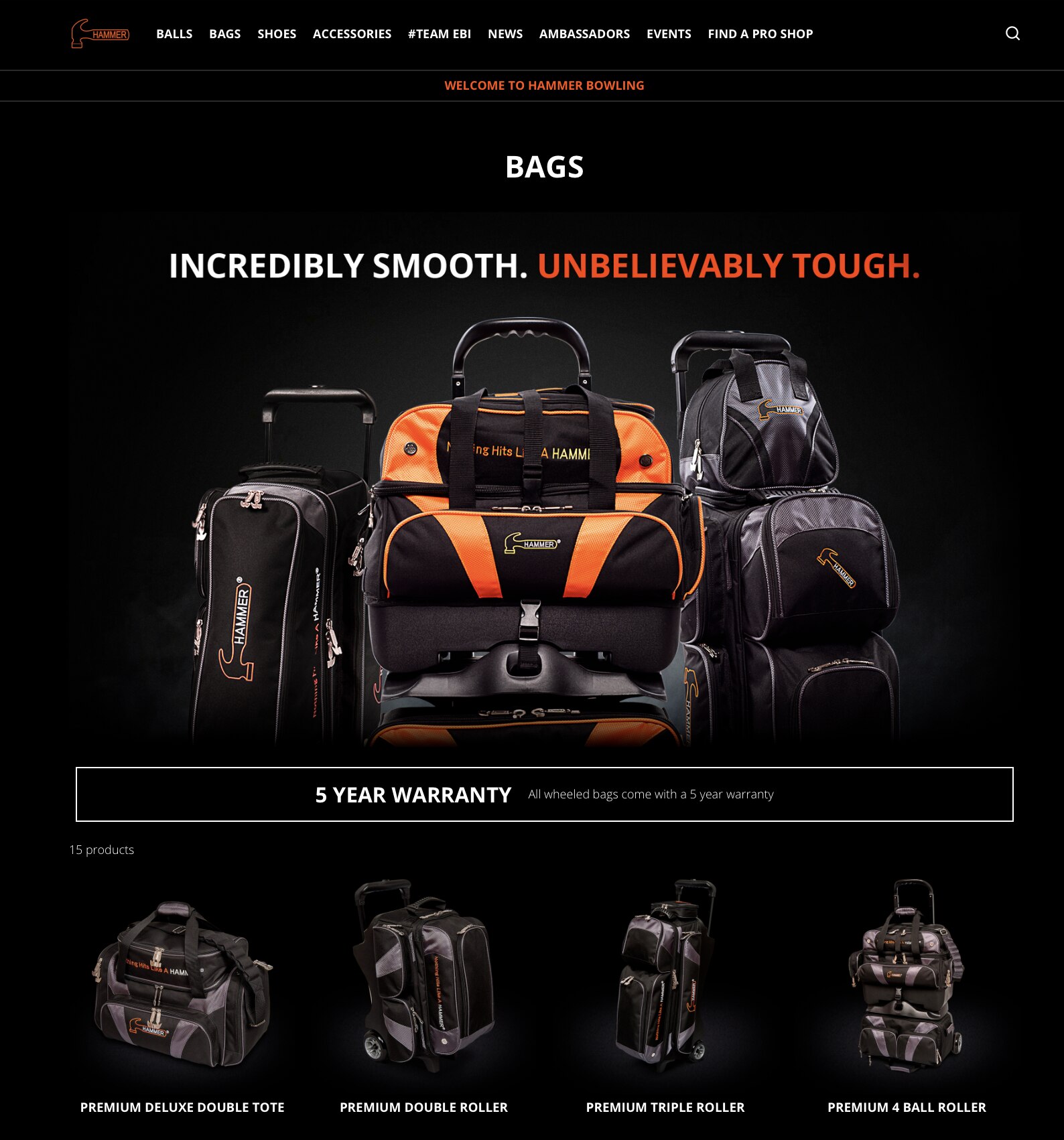 Hammer bags — after redesign