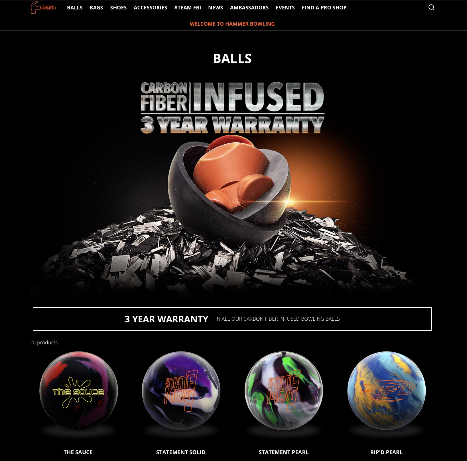 Hammer Bowling balls — after redesign